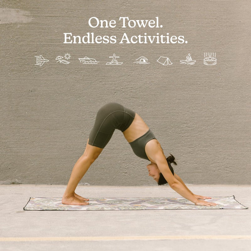 Nomadix Original Towel - Perfect for Beach, Pool, Travel, Camping, Yoga - Made with Recycled Materials - Super Absorbent - Sand Resistant - Banana Leaf Green - 72.5x30 - Image 4